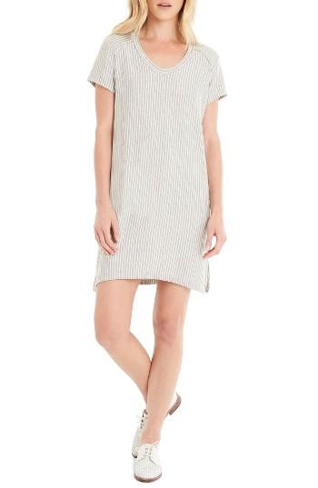 Women's Michael Stars Stripe Sweatshirt Dress - White
