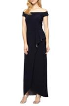 Women's Alex Evenings Embellished Off The Shoulder Gown