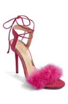 Women's Charlotte Olympia Salsa Feather Sandal Eu - Pink