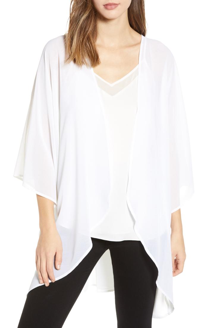 Women's Nordstrom Chiffon Kimono, Size - White