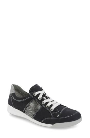 Women's Ara Rickie Sneaker .5 M - Blue
