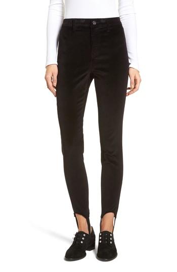 Women's Stone Row Stir It Up Velvet Stirrup Leggings - Black