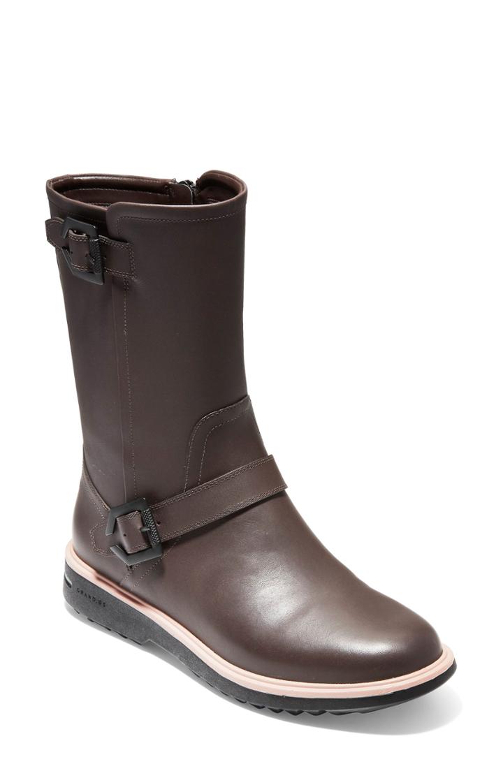 Women's Cole Haan Millbridge Waterproof Moto Boot B - Brown