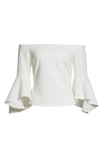 Women's Eliza J Off The Shoulder Bell Sleeve Top - Ivory