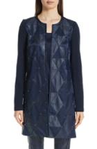 Women's St. John Collection Mod Metallic Topper, Size - Blue