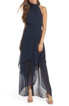 Women's C/meo Collective Allude Tiered Halter Maxi Dress, Size - Blue