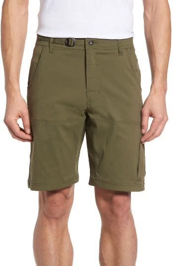 Men's Prana Zion Water Repellent Hiking Shorts - Green