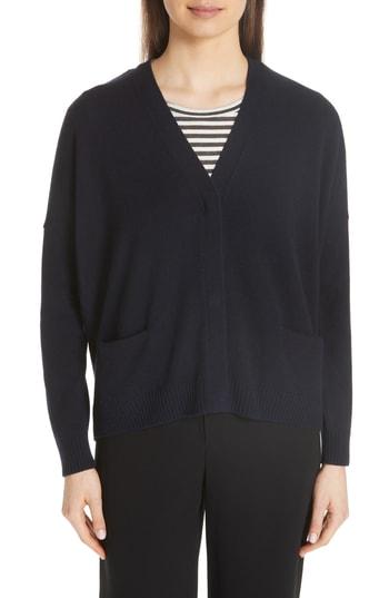 Women's Vince Snap Front Cashmere Cardigan - Blue