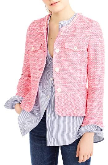 Women's J.crew Tweed Peplum Lady Jacket
