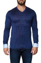 Men's Maceoo Print V-neck T-shirt (m) - Purple