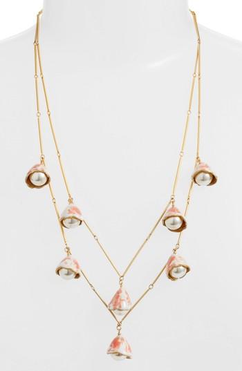 Women's Tory Burch Imitation Pearl Bud Rosary Necklace