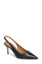Women's Tory Burch Angelina Cap Toe Slingback Pump M - Blue