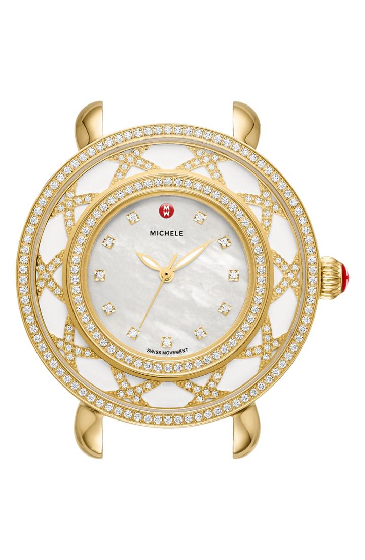 Women's Michele Cloette Diamond Watch Head, 38mm