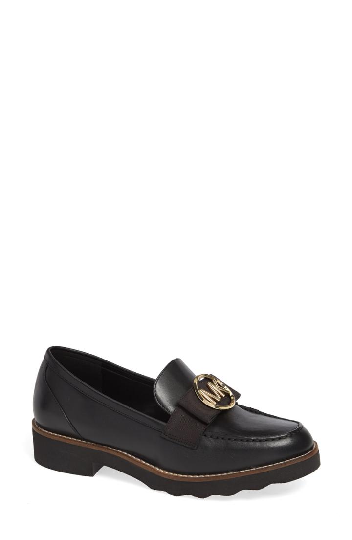 Women's Michael Michael Kors Aden Loafer M - Black