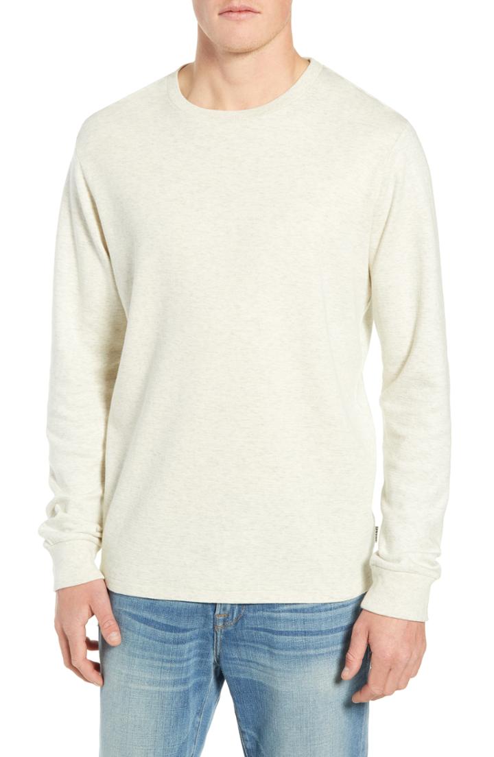 Men's Frame Classic Long Sleeve Crewneck T-shirt - Beige