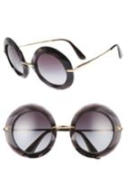 Women's Dolce & Gabbana 50mm Round Sunglasses - Crystal