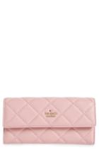 Women's Kate Spade New York Emerson Place - Kinsley Quilted Leather Wallet - Pink