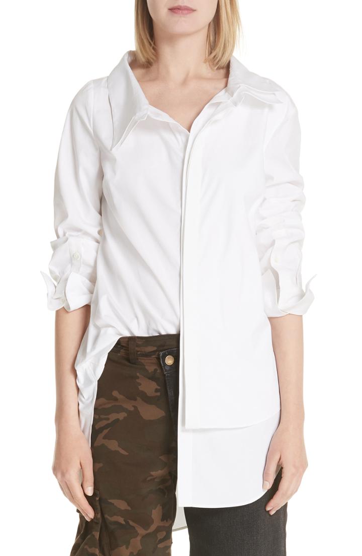 Women's Monse Layered Stretch Poplin Shirt