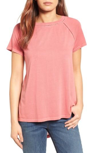 Women's Caslon Lace Back Swing Tee - Coral