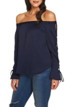 Women's 1.state Off The Shoulder Blouse, Size - Blue