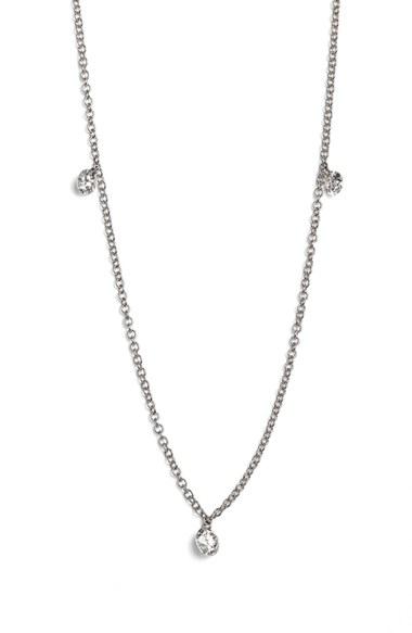 Women's Bony Levy 'floating Diamond' 3-diamond Necklace (nordstrom Exclusive)