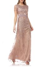 Women's Js Collections Floral Embroidered Evening Dress - Beige