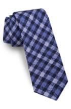Men's Ted Baker London Plaid Wool Tie, Size - Blue