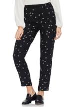 Women's Vince Camuto Re-set Ditsy Slim Leg Pants, Size - Black