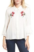 Women's Cupcakes And Cashmere Kymberly Embroidered Blouse - Ivory