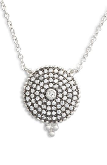 Women's Freida Rothman Pave Disc Pendant Necklace