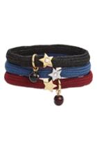 Marc By Marc Jacobs Set Of 3 Charm Ponytail Holders, Size - Blue