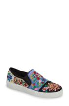 Women's Alice + Olivia Cecily Floral Embroidered Slip-on Sneaker M - Black