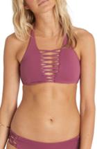 Women's Billabong Sol Searcher Lace-up Halter Bikini Top - Purple