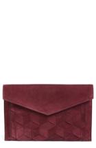 Welden Mingle Woven Calfskin Suede Clutch -