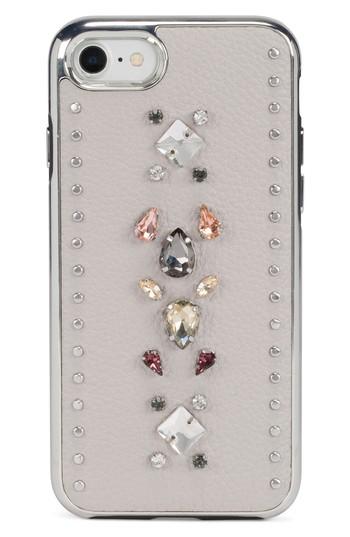 Rebecca Minkoff Inlay Gem Leather Iphone 7/8 & 7/8 Case - Beige
