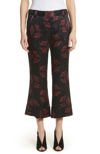 Women's A.l.c. Evans Crop Flare Silk Pants - Black