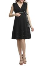 Women's Kimi And Kai Marji Lace Accent Babydoll Maternity/nursing Dress - Black