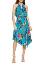 Women's Parker Herley Silk Dress, Size - Blue
