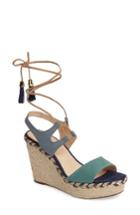 Women's Klub Nico Vaira Lace-up Espadrille Wedge M - Beige