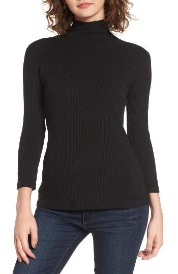 Women's Amour Vert Katrin Ribbed Turtleneck - Black