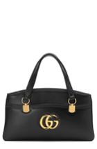 Gucci Large Arli Leather Top Handle Bag - Black