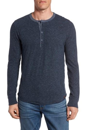 Men's Grayers Todd Slub Henley, Size - Blue