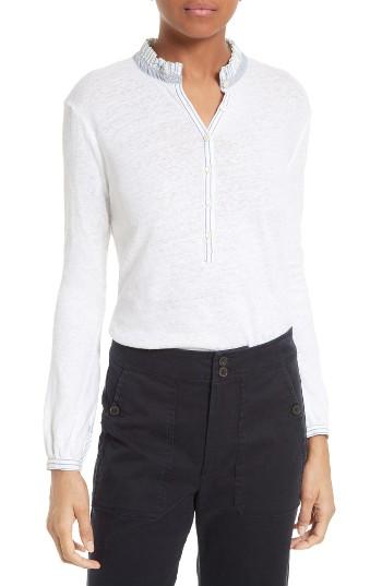 Women's La Vie Rebecca Taylor Stripe Trim Henley
