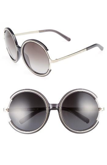 Women's Chloe Jayme 58mm Round Sunglasses - Dark Grey