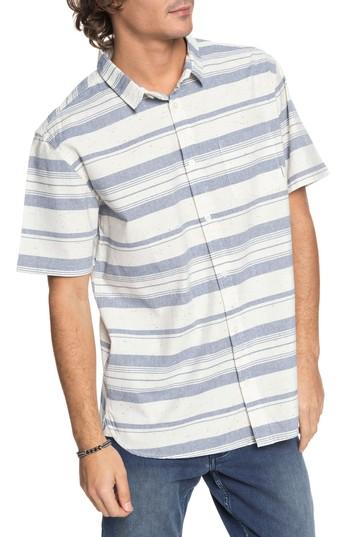 Men's Quiksilver Good Wall Ii Woven Shirt - Blue