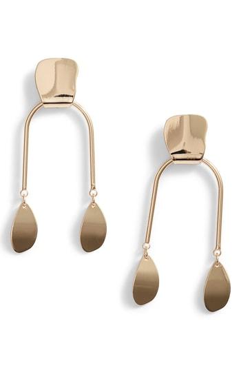 Women's Halogen Curved Metal Chandelier Earrings