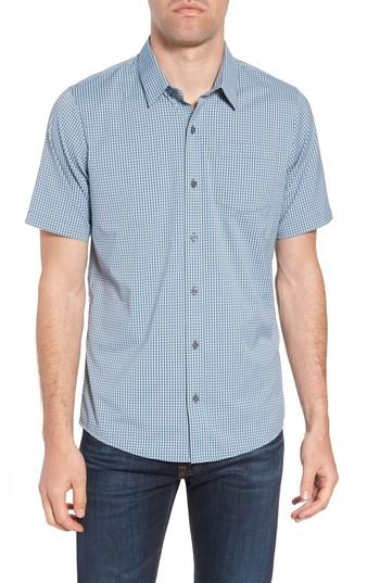 Men's Travis Mathew Gygax Fit Sport Shirt, Size Medium - Blue