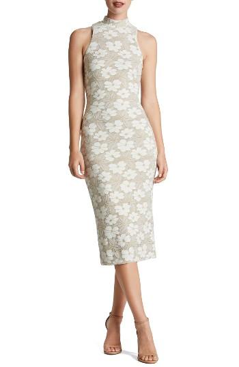 Women's Dress The Population Norah Body-con Midi Dress - Ivory