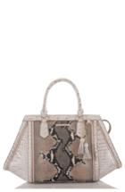 Brahmin Arden Embossed Leather Satchel - Grey