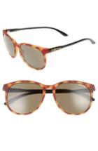 Women's Smith Mt. Shasta 55mm Polarized Keyhole Sunglasses - Matte Honey Tortoise